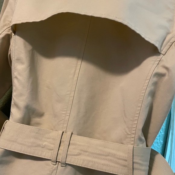 Eddie Bauer Sz Small Double Breasted Belted Trench Coat - Picture 6 of 7